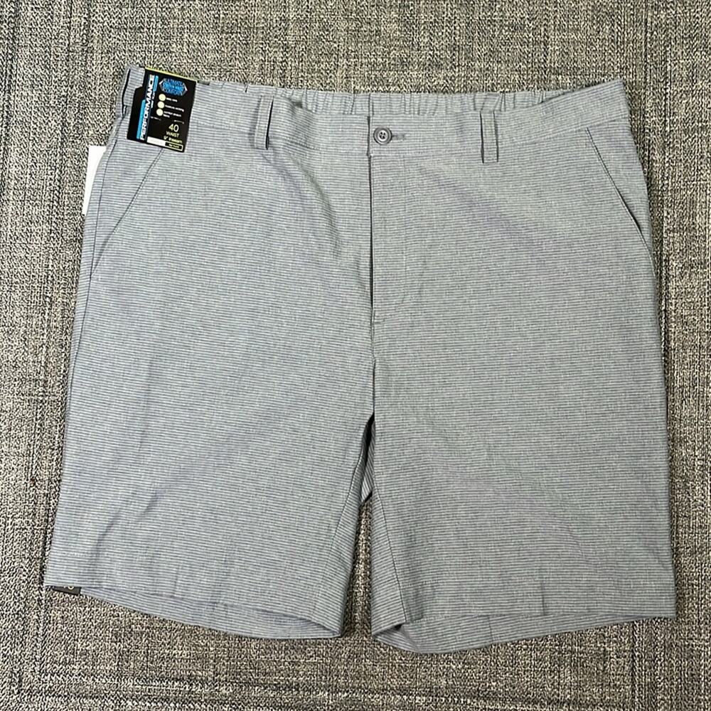 Roundtree & Yorke 9" Performance Grey Classic Shorts Size 40 - Picture 3 of 5